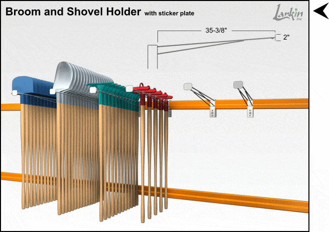 BROOM & SHOVEL HOLDER